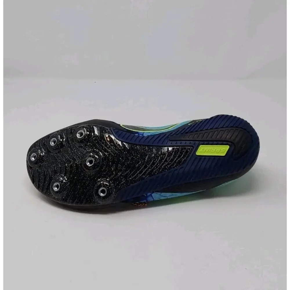 Nike Zoom Rival Sprint Track Spikes Black Green Blue Sz 7 Women/5.5 Men - Picture 10 of 16